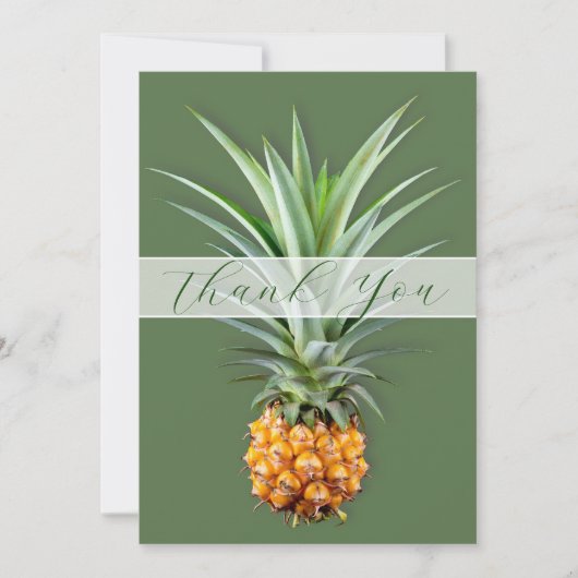 Ananas Dankjewel Bericht Plat Kaart (Voorkant)