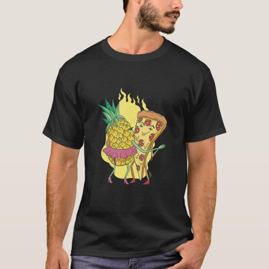 ananas dansen met Pizza Hawaii Italië T-shirt (Voorkant)