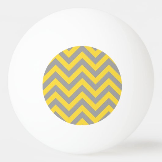 Ananas, Dark Grey Large Chevron ZigZag Pattern Pingpongbal (Voorkant)