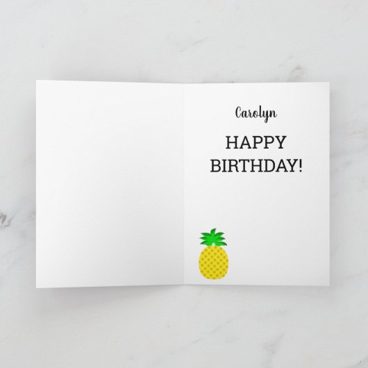 Ananas, dat ben jij, ananas, jouw naam kaart (Binnen)