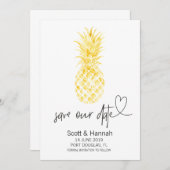 ananas De datumuitnodigingen opslaan Save The Date (Voorkant / Achterkant)