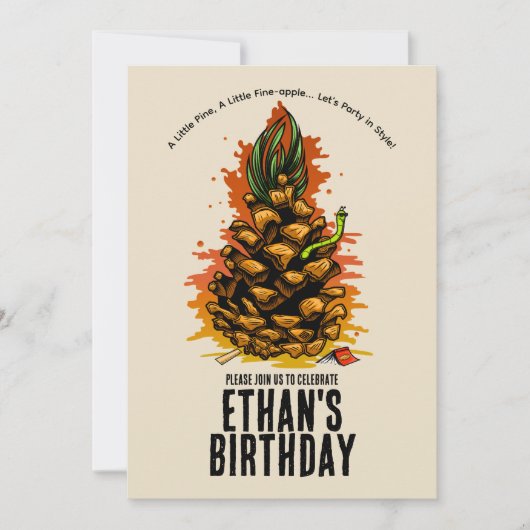 Ananas de ultieme verjaardagsbash kaart (Voorkant)