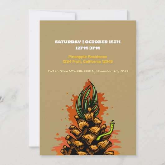 Ananas de ultieme verjaardagsbash kaart (Achterkant)