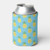 Ananas Delight: Tropische fruitprint Blikjeskoeler (Blikje Voorkant)