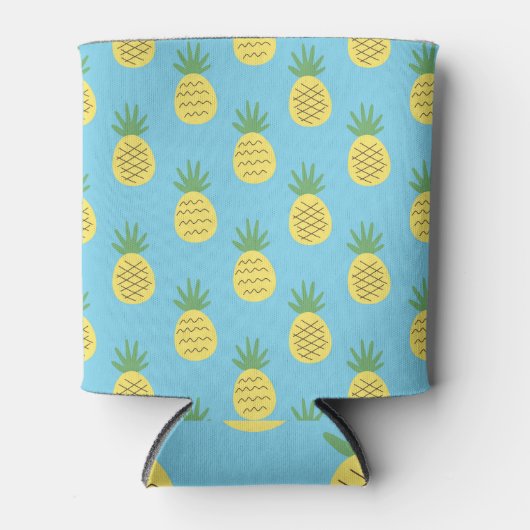 Ananas Delight: Tropische fruitprint Blikjeskoeler (Voorkant)