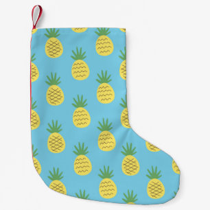 Ananas Delight: Tropische fruitprint Kleine Kerstsok