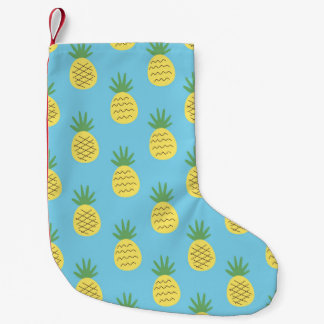 Ananas Delight: Tropische fruitprint Kleine Kerstsok