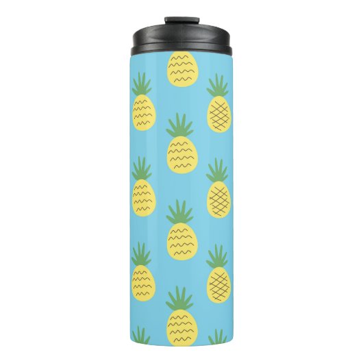 Ananas Delight: Tropische fruitprint Thermosbeker (Voorkant)