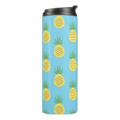 Ananas Delight: Tropische fruitprint Thermosbeker (Gedraaid links)