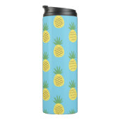 Ananas Delight: Tropische fruitprint Thermosbeker (Geroteerd rechts)