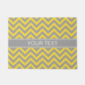 ananas Dk Gray LG Chevron Dk Gray Name Monogram Deurmat (Voorkant)