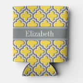 Ananas Dk Gray Moroccan #5DS Char Name Monogram Blikjeskoeler (Voorkant)