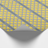 Ananas Dk Gray Moroccan #5DS Char Name Monogram Cadeaupapier (Hoek)