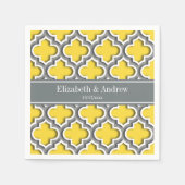 Ananas Dk Gray Moroccan #5DS Char Name Monogram Servetten (Voorkant)