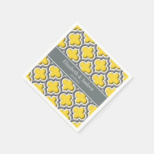 Ananas Dk Gray Moroccan #5DS Char Name Monogram Servetten (Hoek)