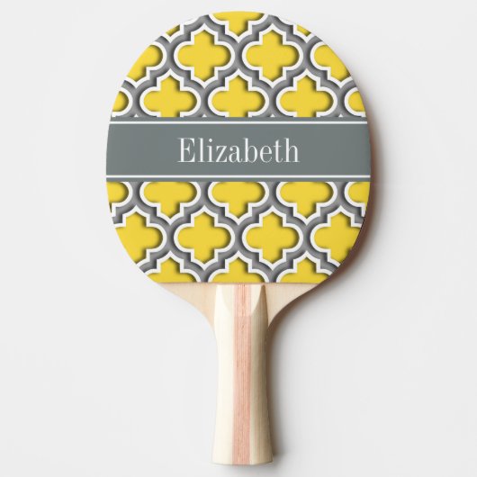 Ananas Dk Gray Moroccan #5DS Char Name Monogram Tafeltennisbatje (Voorkant)