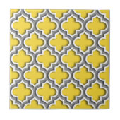 Ananas Dk Grey White Moroccan Quatrefoil #5DS Tegeltje (Voorkant)