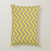 Ananas Dk Grijs LG Chevron Dk Grijs Naam Monogram Accent Kussen (Achterkant (Verticaal))