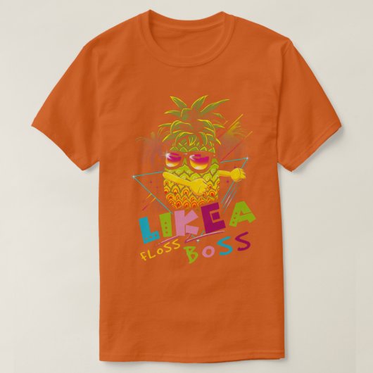 ananas Draag zonnebril als een borst. T-shirt (Design voorkant)