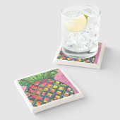 Ananas Drink Coasters Stenen Onderzetter (Zijkant)