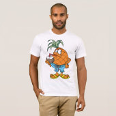 Ananas Drink kokosmelk Mannen T-shirt (Voorkant volledig)