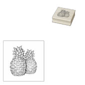 Ananas Duo Rubberstempel (Gestempeld)