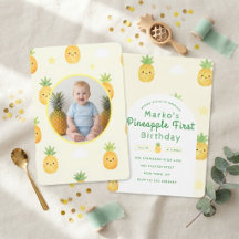 Ananas Eerste Verjaardag Mooie Fruit Foto