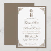ananas Elegant Wedding Kaart (Voorkant / Achterkant)