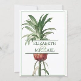 Ananas Elegant Wedding Modern Chic Rehearings Kaart