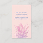 Ananas Elegante Pink & Blue Event Planner Visitekaartje (Achterkant)