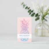 Ananas Elegante Pink & Blue Event Planner Visitekaartje (Staand voorkant)