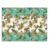 Ananas en Bloemen Geruit Tafelkleed (Voorkant (Horizontaal))