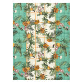 Ananas en Bloemen Geruit Tafelkleed (Voorkant)