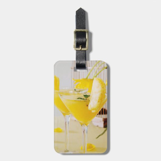 Ananas en gember Fresca cocktail Bagagelabel (Voorkant verticaal)