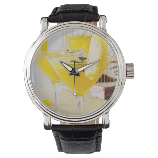 Ananas- en gember Fresca-cocktail Horloge (Voorkant)