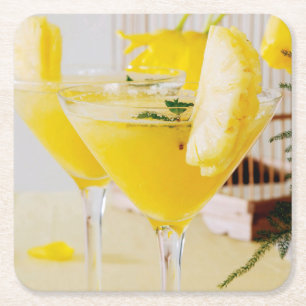 Ananas- en gember Fresca-cocktail Kartonnen Onderzetters