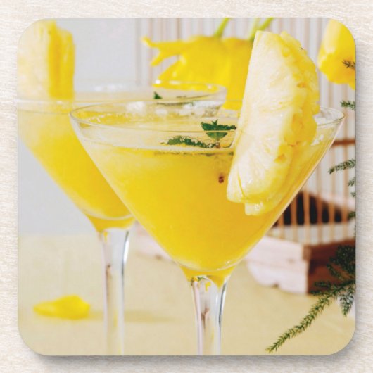 ananas en gember Fresca cocktail Onderzetter (Voorkant)