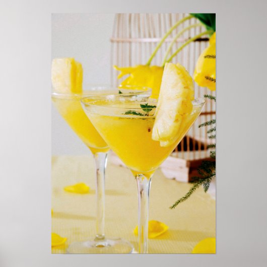 ananas en gember Fresca cocktail Poster (Voorkant)