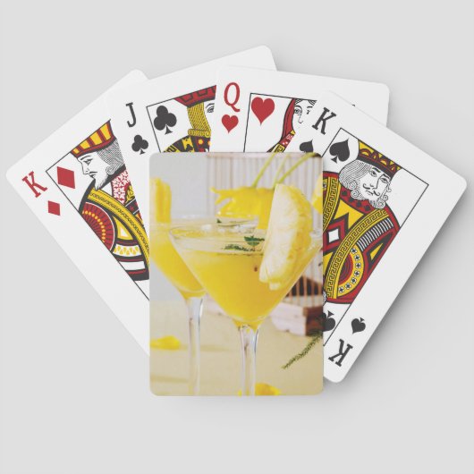 Ananas- en gember Fresca-cocktail Speelkaarten (Achterkant)