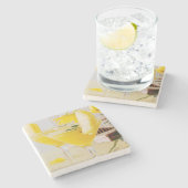 Ananas en gember Fresca cocktail Stenen Onderzetter (Zijkant)