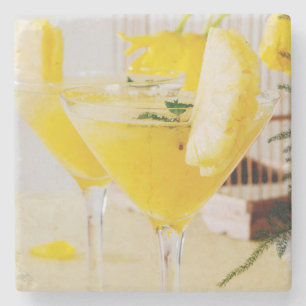 Ananas en gember Fresca cocktail Stenen Onderzetter