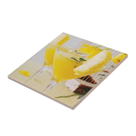 ananas en gember Fresca cocktail Tegeltje (Zijkant)