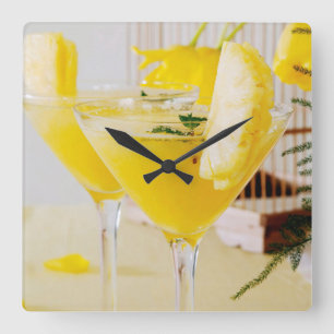 ananas en gember Fresca cocktail Vierkante Klok