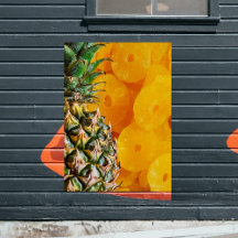 Ananas en gesneden ananasschijven klein