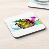 Ananas en golf bier onderzetter (Linkerzijde)