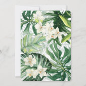 Ananas en Greenery Tropics Wedding Shower Kaart (Achterkant)