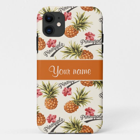 Ananas en Hibiscus Case-Mate iPhone Case (Achterkant)