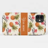 Ananas en Hibiscus Case-Mate iPhone Case (Achterkant (horizontaal))