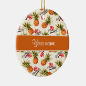 Ananas en Hibiscus Keramisch Ornament (Rechts)