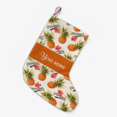Ananas en Hibiscus Kleine Kerstsok (Voorkant (Hangend))